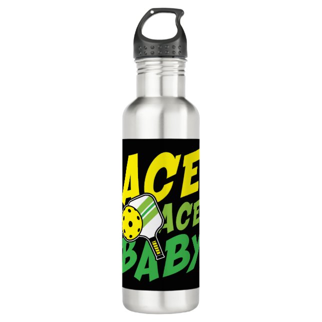 Ace ace Baby für Pickleball-Spieler Edelstahlflasche (Vorderseite)