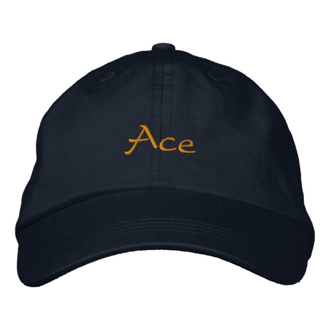 Ace Bestickte Baseballkappe (Vorderseite)