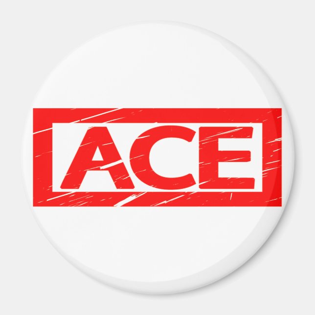 Ace Briefmarke Magnet (Vorne)