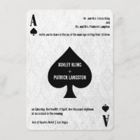Ace de pique Moderne Chic Faire-part de mariage