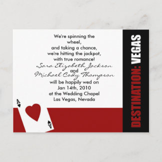 Ace des Coeurs Destination Vegas Faire-part de mar