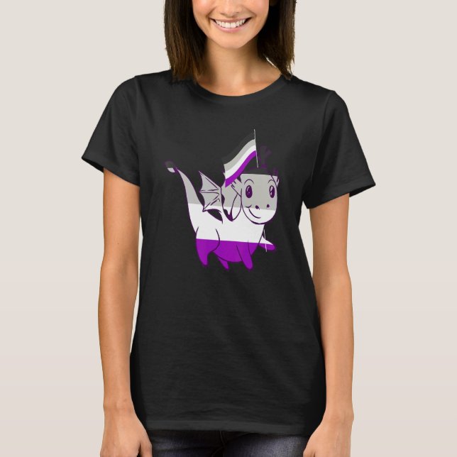 Ace Dragon asexual Flag Lgbqa Ace asexual Stolz as T-Shirt (Vorderseite)