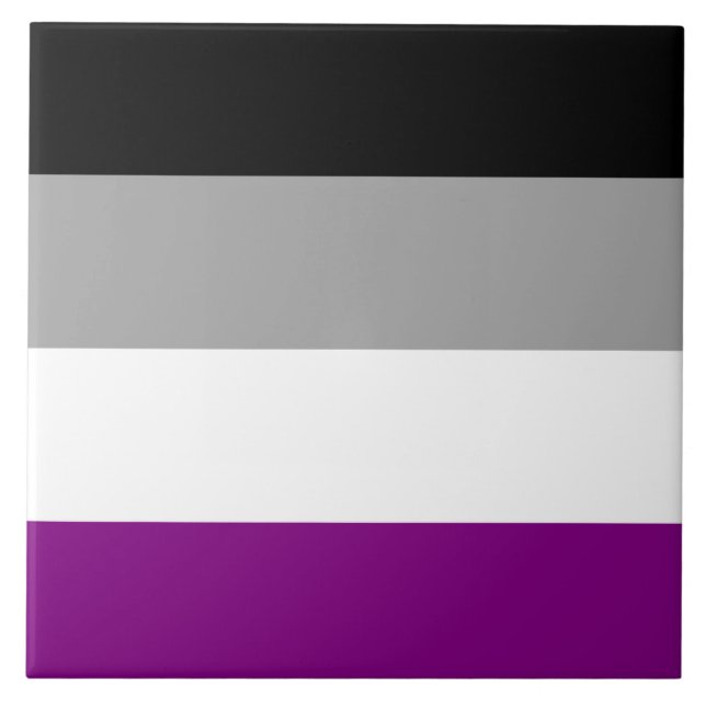 Ace-Flag (Asexualität) Fliese (Vorderseite)