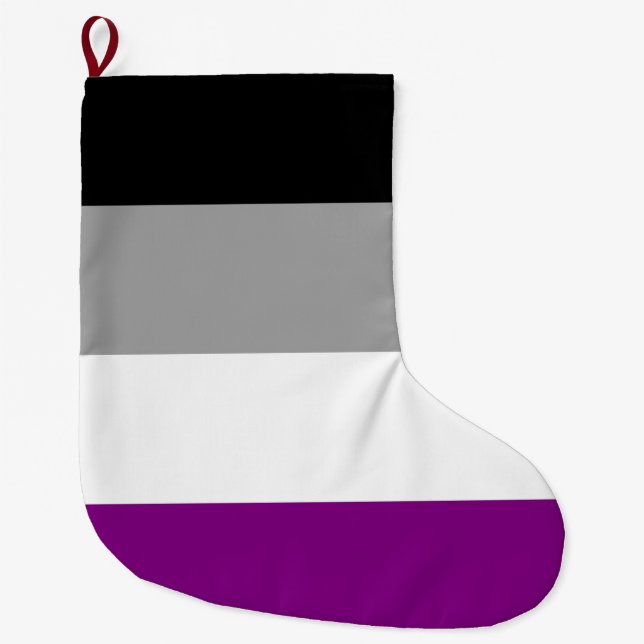 Ace-Flag (Asexualität) Großer Weihnachtsstrumpf (Vorderseite)