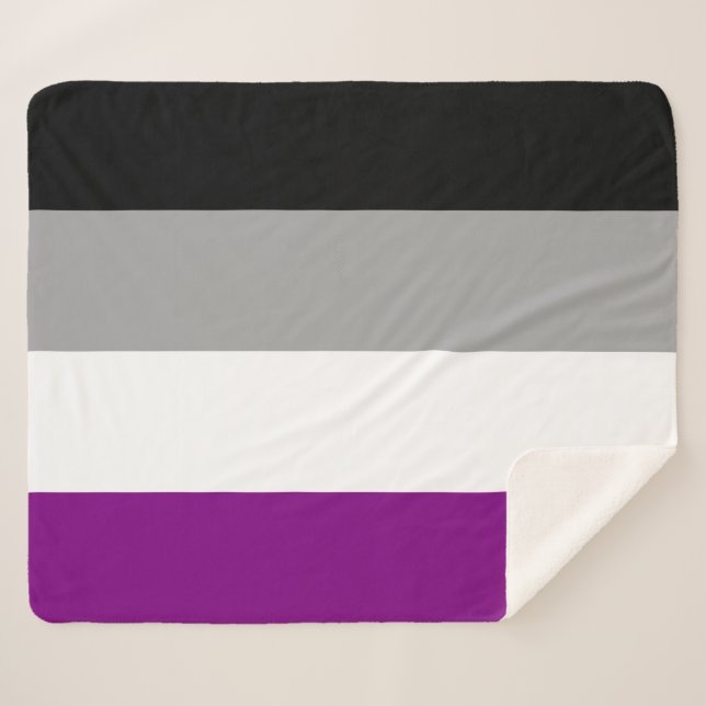 Ace-Flag (Asexualität) Sherpadecke (Vorderseite (Horizontal))