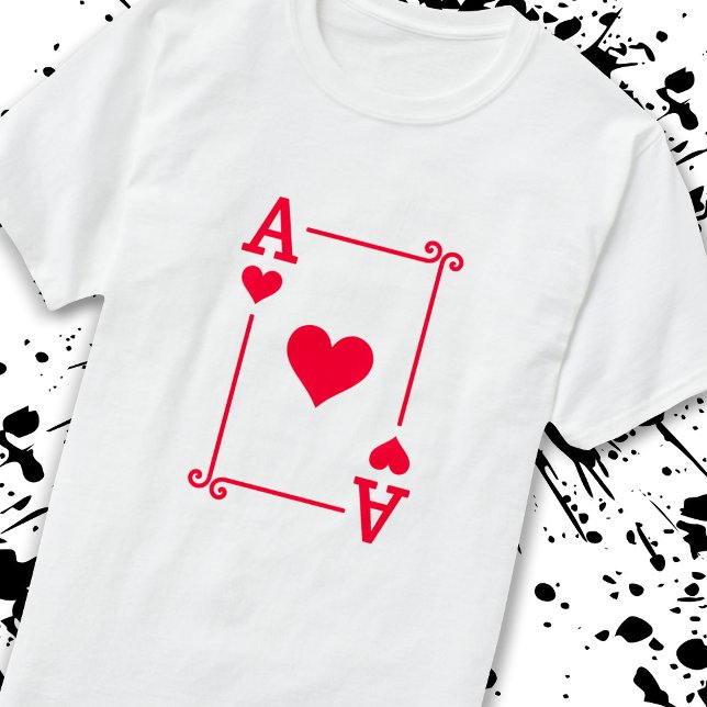 Ace Hearts Anzug spielen Karten modern T-Shirt (Von Creator hochgeladen)