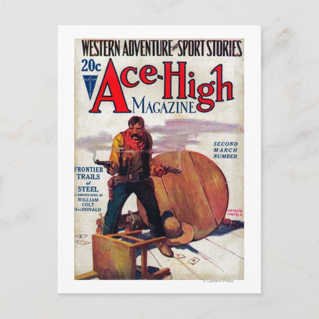 Ace High Magazine Cover 2 Postkarte (Vorderseite)