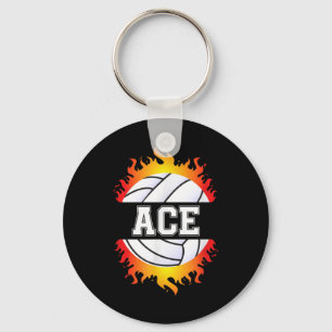 Ace Name Volleyball Player Boys Ball and Net Sport Schlüsselanhänger