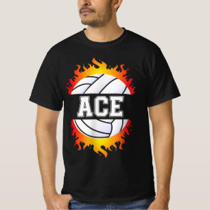 Ace Name Volleyball Player Boys Ball and Net Sport T-Shirt