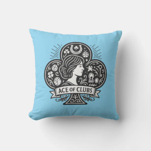 Ace of Clubs — Lady Luck Cameo Kissen