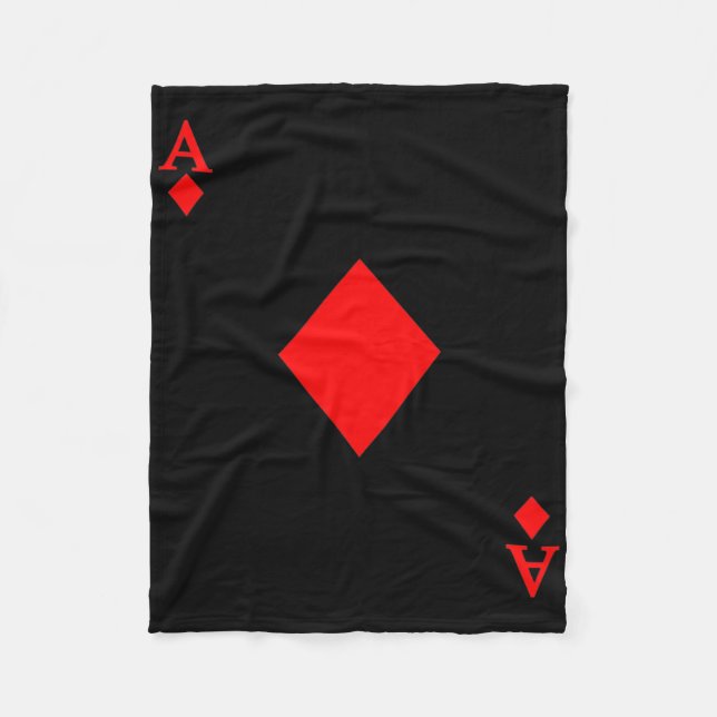 Ace of Diamond Deck of Cards Halloween-Kostüm Fleecedecke (Vorderseite)