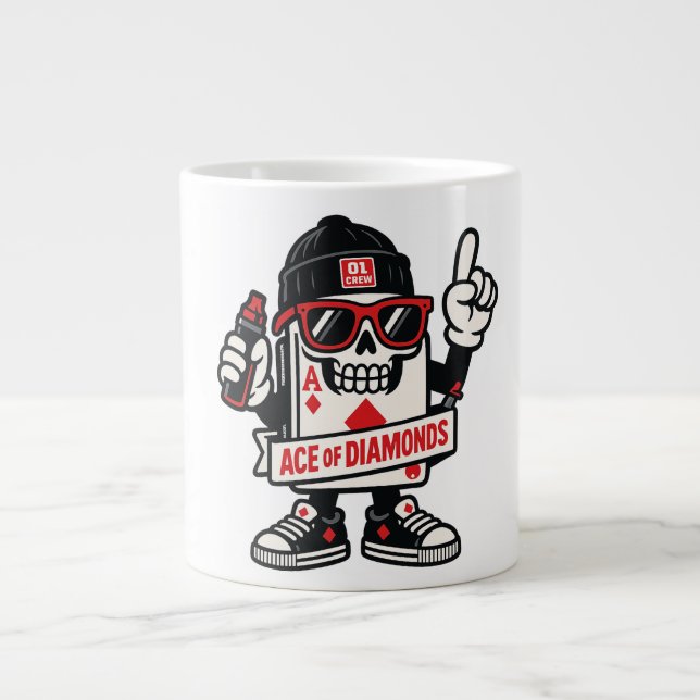 Ace of Diamonds Street Mascot — High-Roller Editio Jumbo-Tasse (Vorderseite)