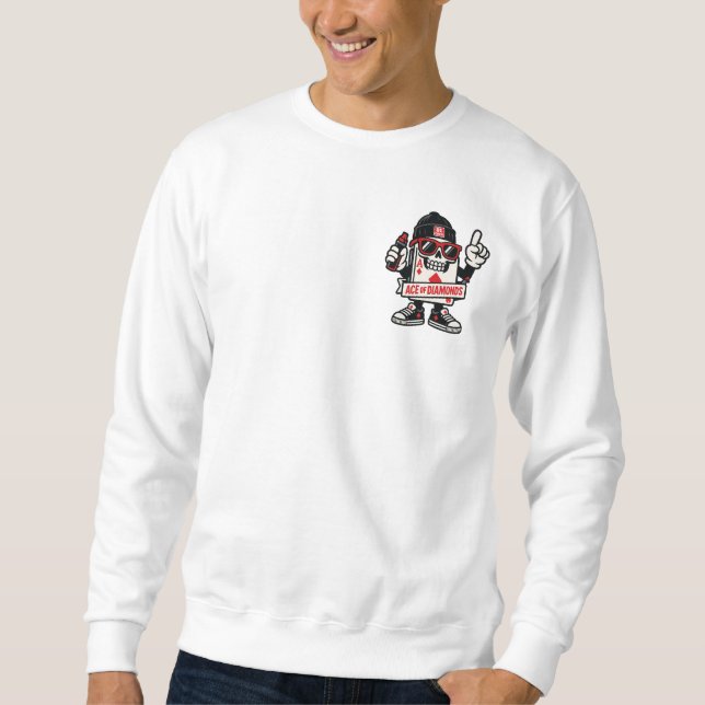 Ace of Diamonds Street Mascot — High-Roller Editio Sweatshirt (Vorderseite)