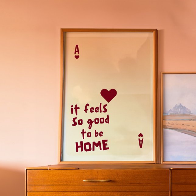 Ace of Hearts Home-Zitatposter Poster (Von Creator hochgeladen)