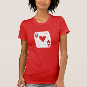Ace of Hearts Playing Card Romanic T-Shirt