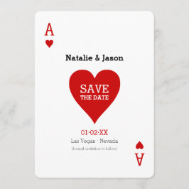 Ace of Hearts Save the Date Hochzeitsankündigung