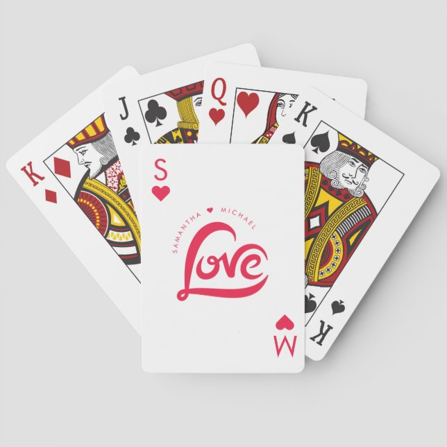 Ace of Hearts Valentinstag Spielkarten (Rückseite)