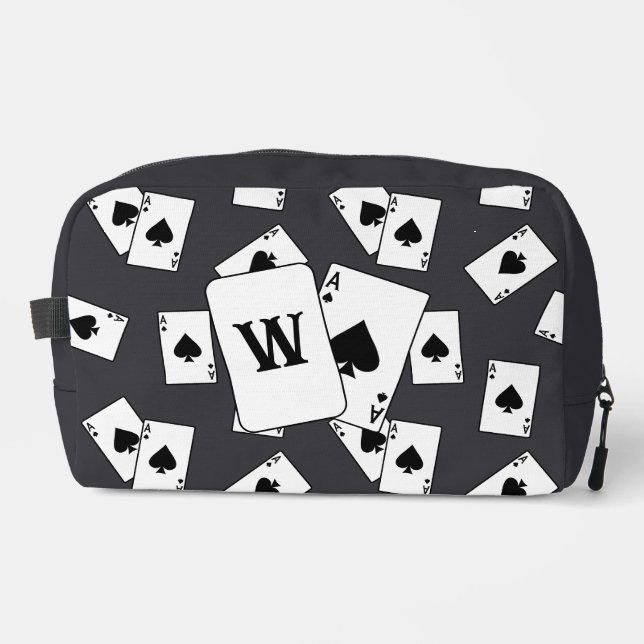 Ace Of Spades Card Player Casino Gambler Waschbeutel (Vorderseite)