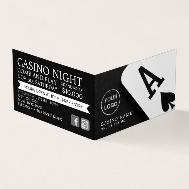Ace of Spades, Casino Manager im Detail Visitenkarten (Vorderseite)