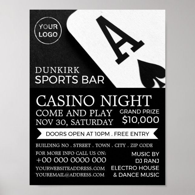 Ace of Spades, Casino Night, Gaming Industry Poster (Vorne)