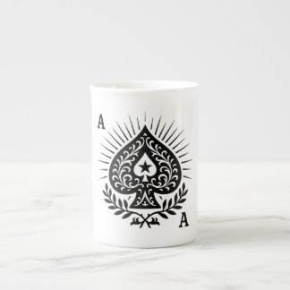 Ace of Spades — Filigree Star & Laurel Prozellantasse