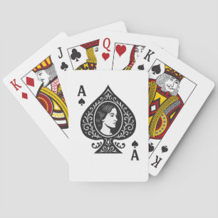 Ace of Spades - Lady Cameo Filigree Emblem Spielkarten