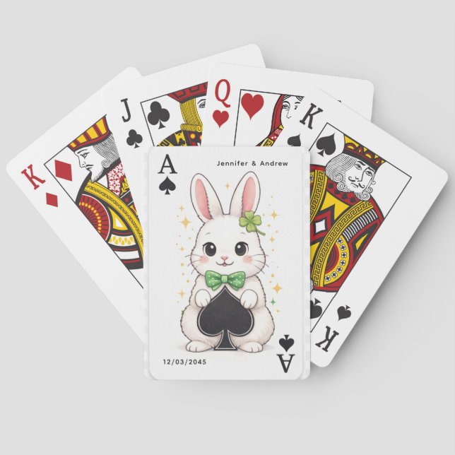 Ace of Spades Lucky Rabbit Poker Card  Spielkarten (Rückseite)