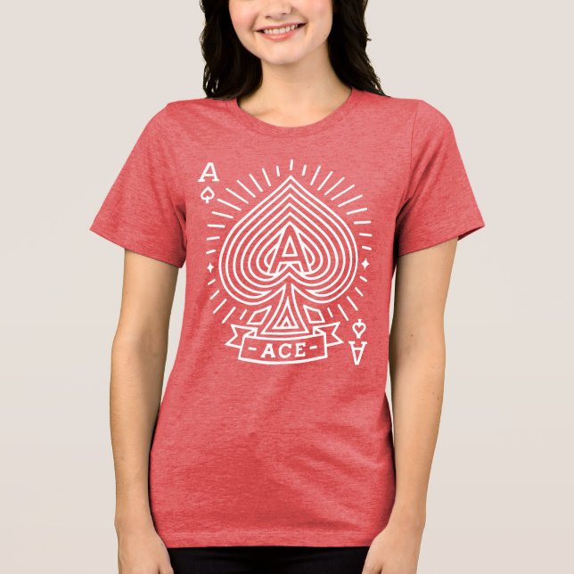 Ace of Spades - Monoline Sonnenbrust Emblem Tri-Blend Shirt (Vorderseite)