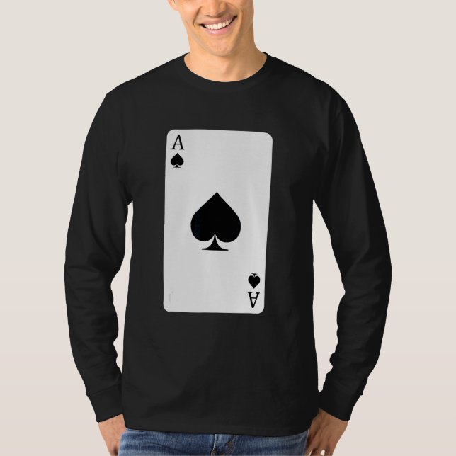 Ace of Spades Playing Card Ace Card T-Shirt (Vorderseite)