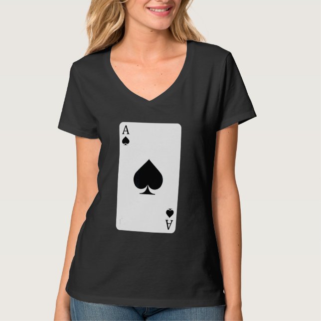 Ace of Spades Playing Card Ace Card T-Shirt (Vorderseite)