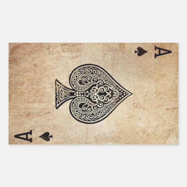 Ace of Spades Rechteckiger Aufkleber (Vorderseite)