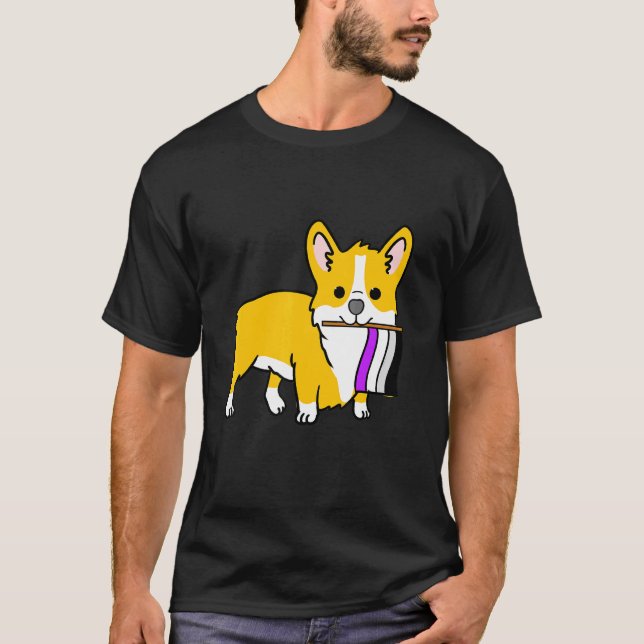 Ace Pride Corgi Asexuell T-Shirt (Vorderseite)