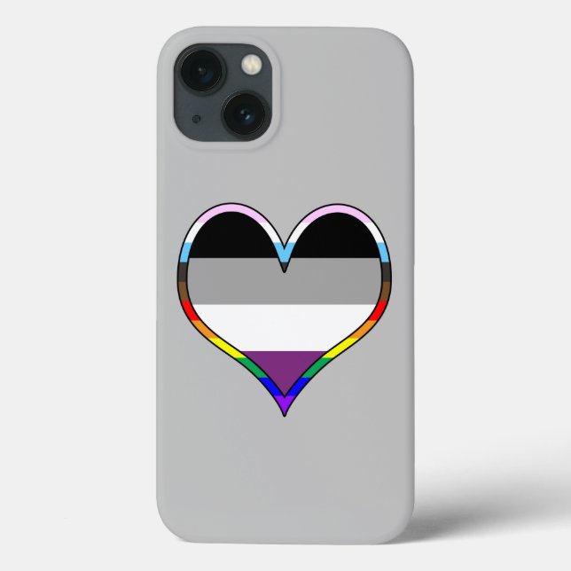 Ace Pride Heart Case-Mate iPhone Case (Rückseite)