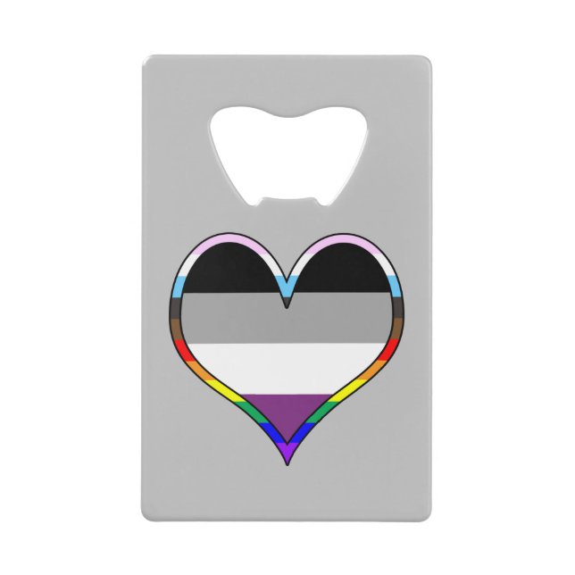 Ace Pride Heart Credit Card Flaschenöffner (Vorderseite)