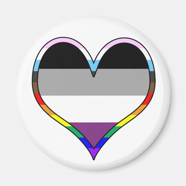 Ace Pride Heart Magnet (Vorne)