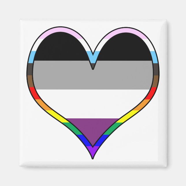 Ace Pride Heart Magnet (Vorne)