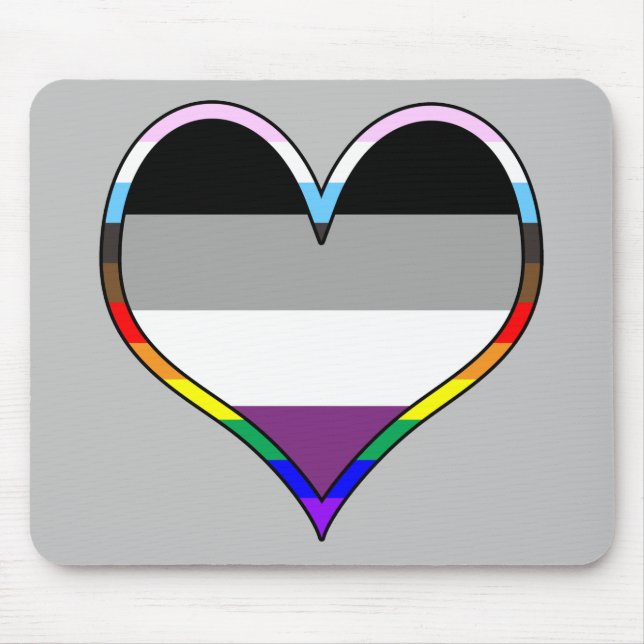 Ace Pride Heart Mouse Pad Mousepad (Vorne)