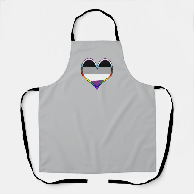 Ace Pride Heart Schürze (Vorderseite)