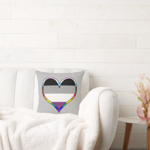 Ace Pride Heart Throw Kissen