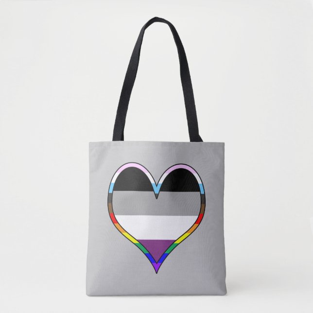 Ace Pride Heart Tote Bag Tasche (Vorderseite)
