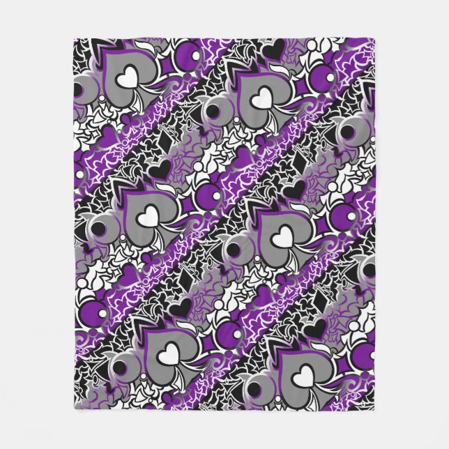 Ace Pride Squiggle Fleecedecke (Vorderseite)