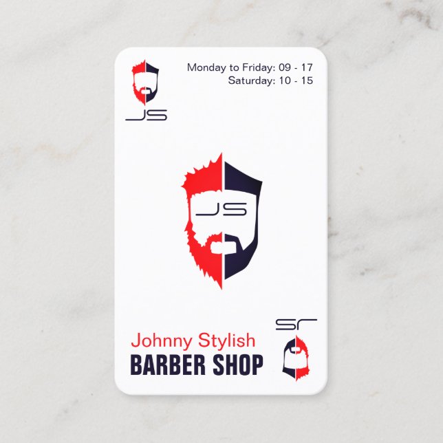 Ace spades style barbers visitenkarte (Vorderseite)