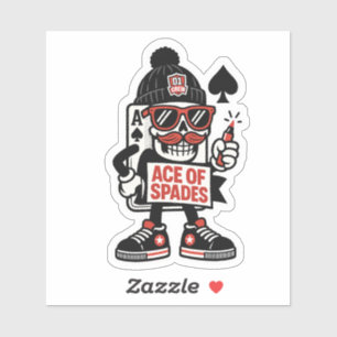 Ace Street Mascot — Pro Grind Edition Aufkleber