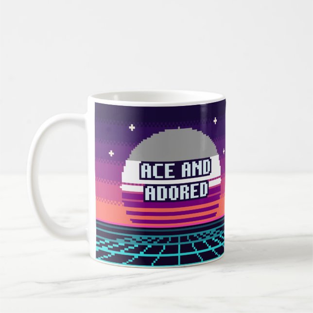 Ace und verehrte Pride Pixel Tasse (Links)
