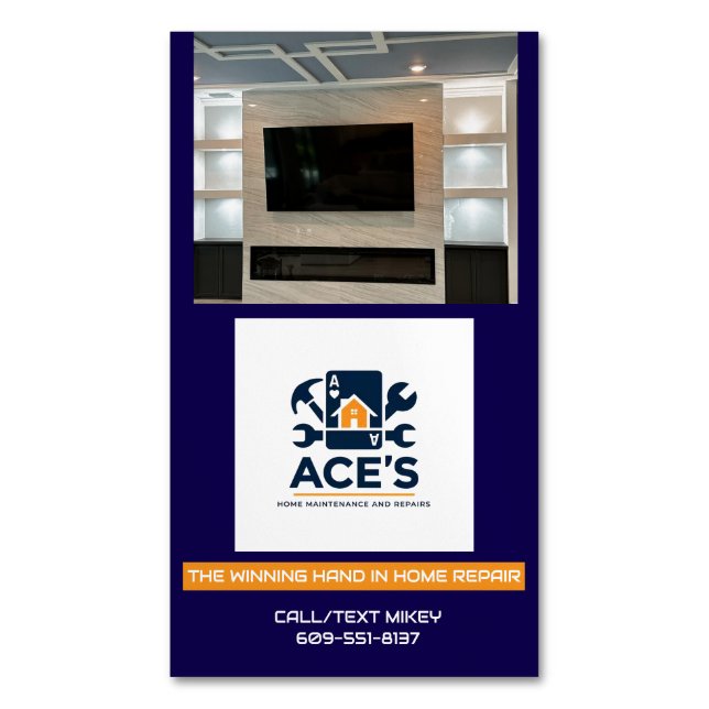 ACE Zuhause Wartung und Reparatur der Visitenkarte Magnetische Visitenkarte (Vorderseite Vertikal)