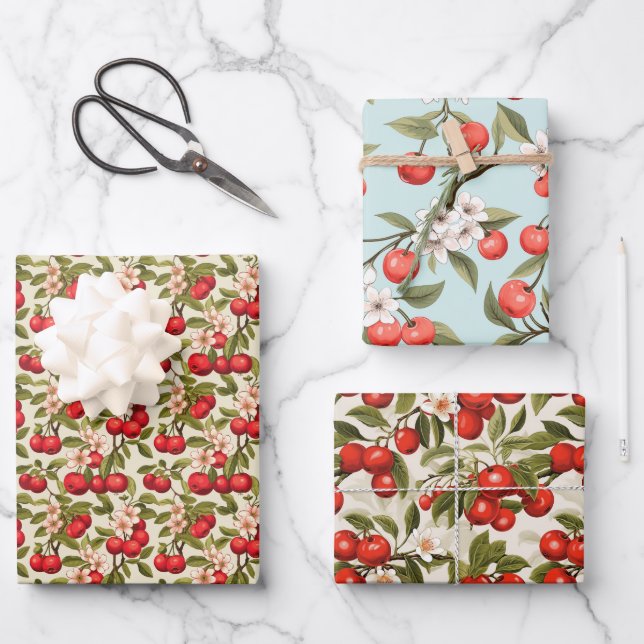 Acerola Geschenkpapier Set (Vorderseite)