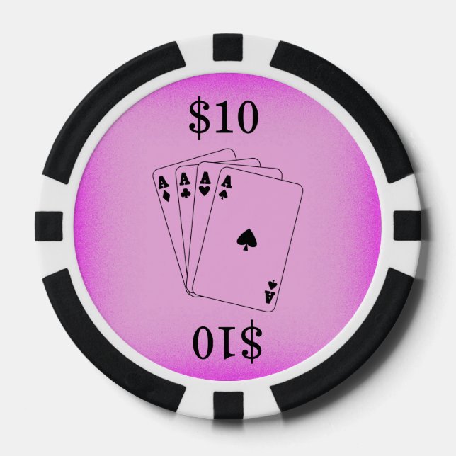 Aces Junggeselinnen-Abschied Pokerchips (Vorderseite)