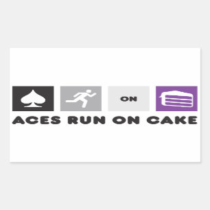 Aces laufen auf dem Cake Sticker