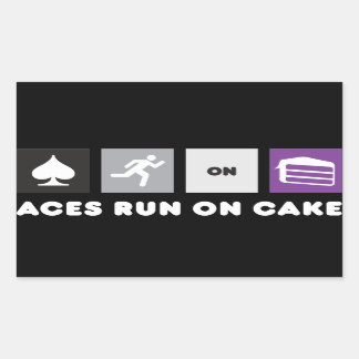 Aces laufen auf dem Cake Sticker Dark