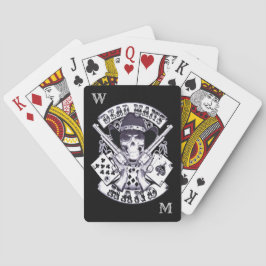 Aces n Acht Tote Hand Persönliches Monogramm Spielkarten